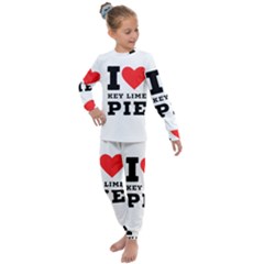 I Love Key Lime Pie Kids  Long Sleeve Set  by ilovewhateva