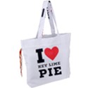 I love key lime pie Drawstring Tote Bag View2