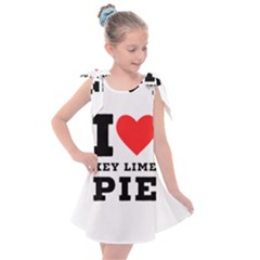 I Love Key Lime Pie Kids  Tie Up Tunic Dress by ilovewhateva