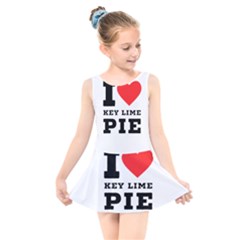 I Love Key Lime Pie Kids  Skater Dress Swimsuit by ilovewhateva