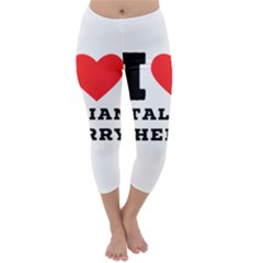 I Love Italian Cherry Capri Winter Leggings  by ilovewhateva