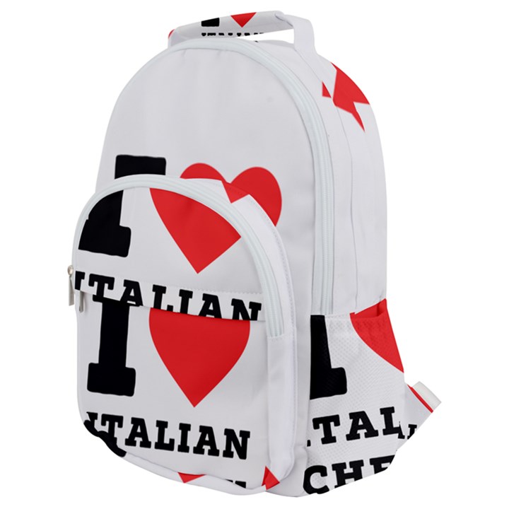 I love Italian cherry Rounded Multi Pocket Backpack