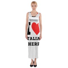 I Love Italian Cherry Fitted Maxi Dress by ilovewhateva