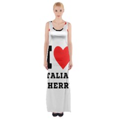 I Love Italian Cherry Thigh Split Maxi Dress by ilovewhateva