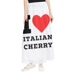 I Love Italian Cherry Maxi Chiffon Skirt by ilovewhateva