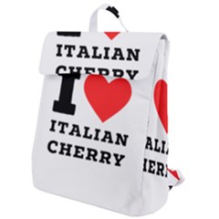 I Love Italian Cherry Flap Top Backpack