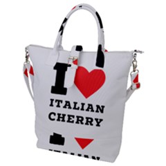 I Love Italian Cherry Buckle Top Tote Bag by ilovewhateva