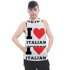 I Love Italian Cherry Men s Sleeveless Hoodie by ilovewhateva