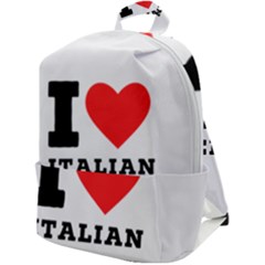 I Love Italian Cherry Zip Up Backpack by ilovewhateva