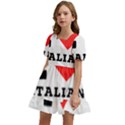 I love Italian cherry Kids  Short Sleeve Dolly Dress View2