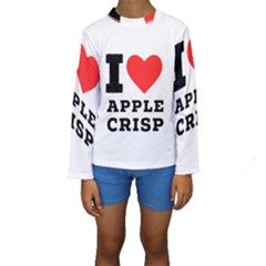 I Love Apple Crisp Kids  Long Sleeve Swimwear by ilovewhateva