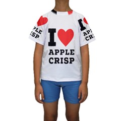 I Love Apple Crisp Kids  Short Sleeve Swimwear by ilovewhateva