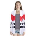 I love Apple crisp Drape Collar Cardigan View1