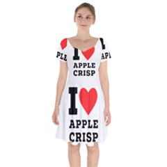 I Love Apple Crisp Short Sleeve Bardot Dress by ilovewhateva