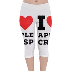 I Love Apple Crisp Velvet Capri Leggings  by ilovewhateva