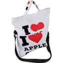 I love Apple crisp Fold Over Handle Tote Bag View1