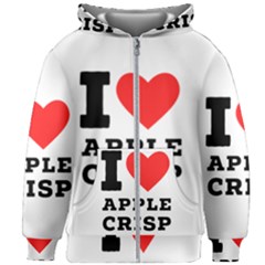 I Love Apple Crisp Kids  Zipper Hoodie Without Drawstring by ilovewhateva