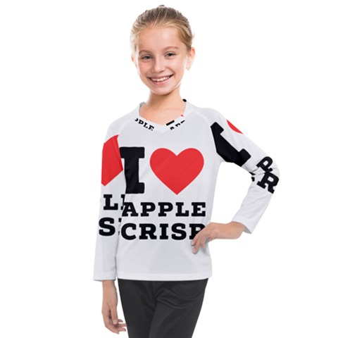 I Love Apple Crisp Kids  Long Mesh Tee by ilovewhateva