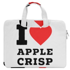 I Love Apple Crisp Macbook Pro 13  Double Pocket Laptop Bag by ilovewhateva