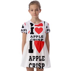 I Love Apple Crisp Kids  Short Sleeve Pinafore Style Dress by ilovewhateva