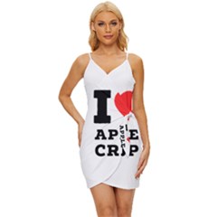 I Love Apple Crisp Wrap Tie Front Dress by ilovewhateva