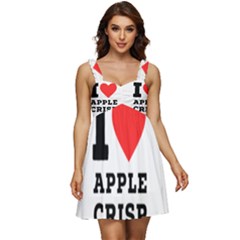 I Love Apple Crisp Ruffle Strap Babydoll Chiffon Dress by ilovewhateva