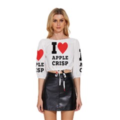 I Love Apple Crisp Mid Sleeve Drawstring Hem Top by ilovewhateva