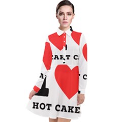 I Love Hot Cakes Long Sleeve Chiffon Shirt Dress by ilovewhateva