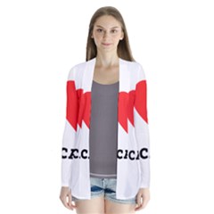 I Love Hot Cakes Drape Collar Cardigan by ilovewhateva