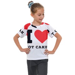 I Love Hot Cakes Kids  Mesh Piece Tee