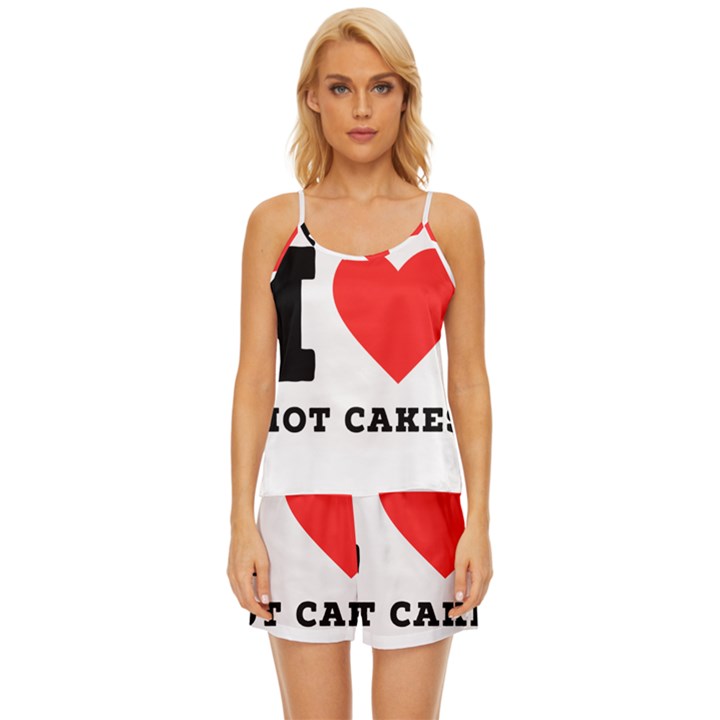 I love hot cakes Satin Pajama Short Set