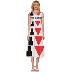 I Love Hot Cakes V-neck Drawstring Shoulder Sleeveless Maxi Dress by ilovewhateva