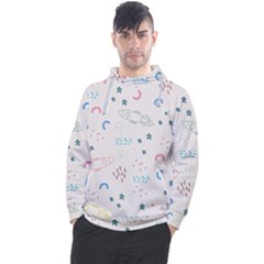 Spaceship Pattern Star Men s Pullover Hoodie by danenraven