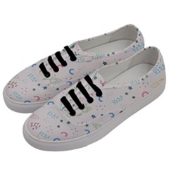 Spaceship Pattern Star Men s Classic Low Top Sneakers by danenraven