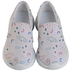 Spaceship Pattern Star Kids Lightweight Slip Ons by danenraven