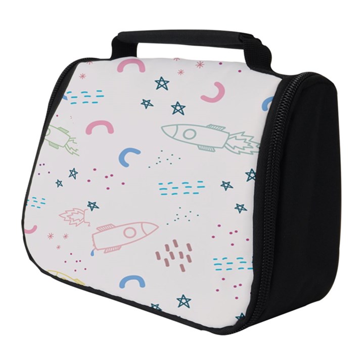 Spaceship Pattern Star Full Print Travel Pouch (Small)