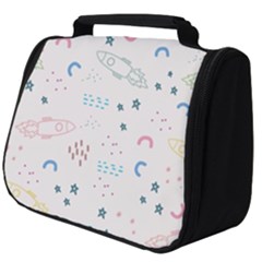 Spaceship Pattern Star Full Print Travel Pouch (big) by danenraven