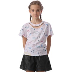 Spaceship Pattern Star Kids  Front Cut Tee by danenraven