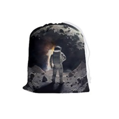 Astronaut Space Walk Drawstring Pouch (large) by danenraven