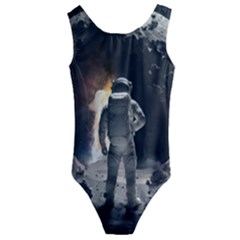 Astronaut Space Walk Kids  Cut-out Back One Piece Swimsuit by danenraven