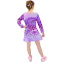 Dahlia Blossom Bloom Dahlias Fall Kids  Long Sleeve Velvet Dress View2