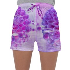 Dahlia Blossom Bloom Dahlias Fall Sleepwear Shorts by danenraven