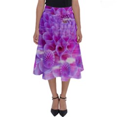 Dahlia Blossom Bloom Dahlias Fall Perfect Length Midi Skirt by danenraven