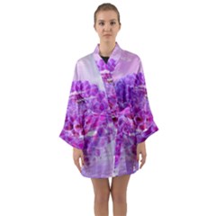 Dahlia Blossom Bloom Dahlias Fall Long Sleeve Satin Kimono by danenraven