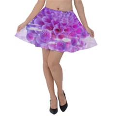 Dahlia Blossom Bloom Dahlias Fall Velvet Skater Skirt by danenraven