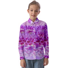 Dahlia Blossom Bloom Dahlias Fall Kids  Long Sleeve Shirt by danenraven