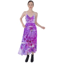 Dahlia Blossom Bloom Dahlias Fall Tie Back Maxi Dress by danenraven