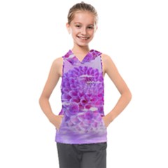 Dahlia Blossom Bloom Dahlias Fall Kids  Sleeveless Hoodie by danenraven