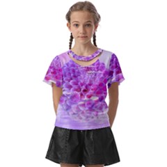 Dahlia Blossom Bloom Dahlias Fall Kids  Front Cut Tee by danenraven