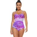 Dahlia Blossom Bloom Dahlias Fall Retro Full Coverage Swimsuit View1